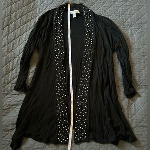 Studded black cardigan